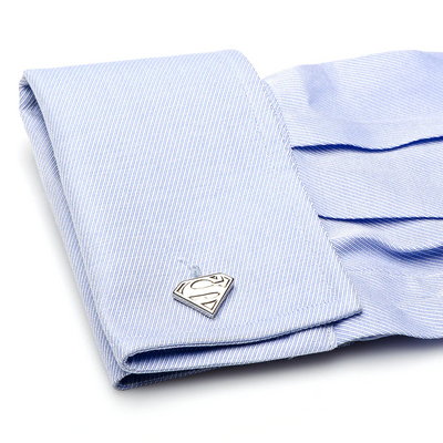 Silver Superman Shield Cufflinks