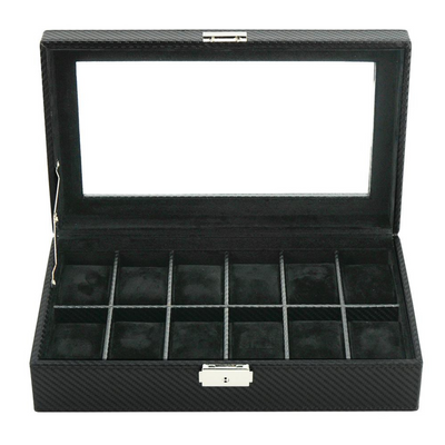 Leather Watch Box for 12 watches storage