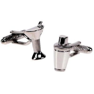 Cocktail Shaker Glass Cufflinks