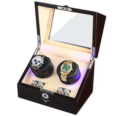 Waratah Mahogany Watch Winder Box for 2 Watches