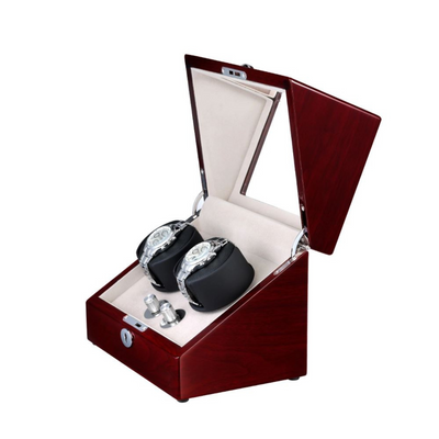 Waratah Mahogany Watch Winder Box for 2 Watches