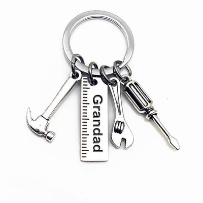 Grandad Hammer Wrench Screwdriver Keyring