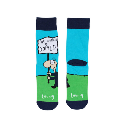 Leunig Domed Socks Blue