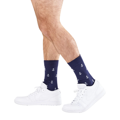 Mens Anchors Bamboo Sock