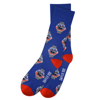 GMT Red and Blue Watch Socks by Dapper Roo