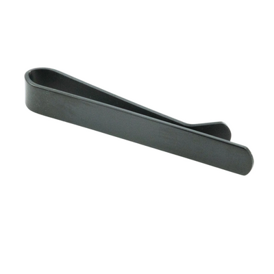 Engravable Brushed Gunmetal Tie Bar with curved end 50mm