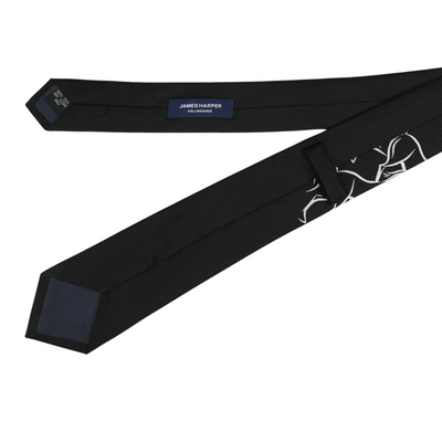 Black Line Horses Tie