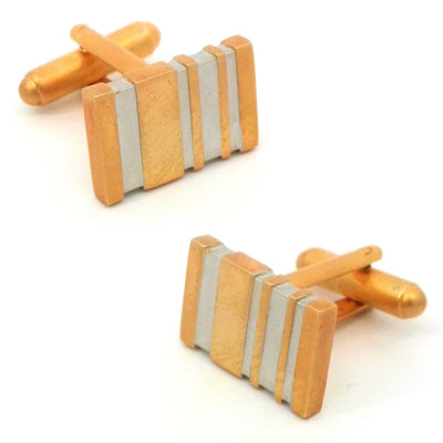 Five Bar Matt Gold Cufflinks