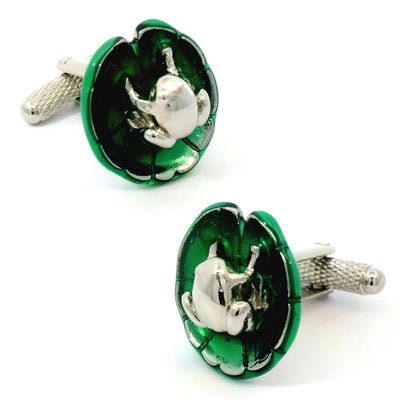 Frog on a Lily Pad Cufflinks