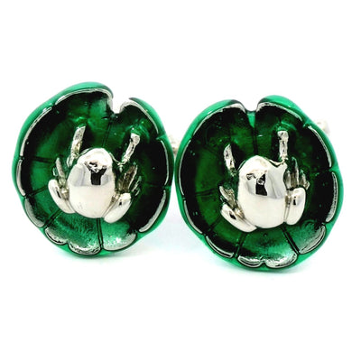 Frog on a Lily Pad Cufflinks