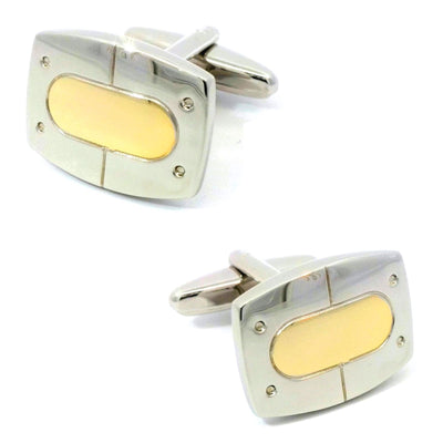 Gold and Silver Buckle Cufflinks