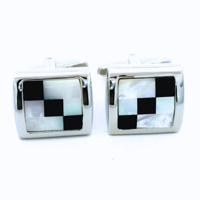 Grey Check Cufflinks