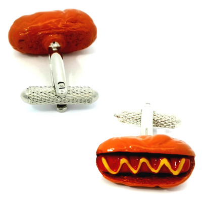 Hot Dog with Mustard Cufflinks