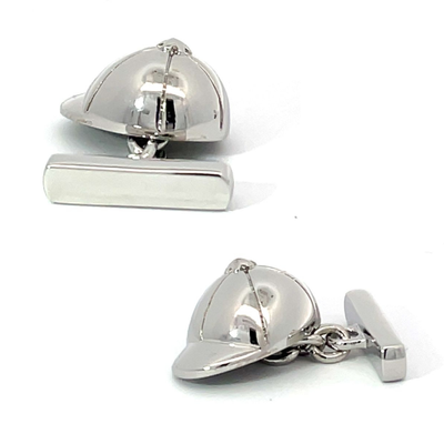 Jockey Hats Cufflinks (Silver)