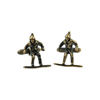 Antique Snowboarder Cufflinks