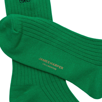 Green Ribbed Socks