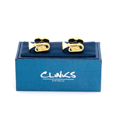 Tuba Cufflinks Gold