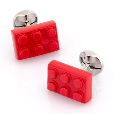 Red Building Block Cufflinks