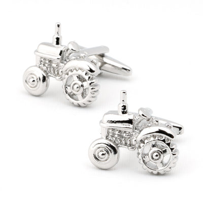 Silver Tractor Cufflinks