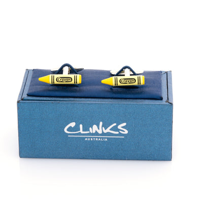 Yellow Crayon Cufflinks