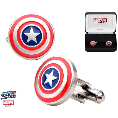 Captain America Colour Shield Cufflinks, Novelty Cufflinks, CL5852, Mens Cufflinks, Cufflinks, Cuffed, Clinks, Clinks Australia