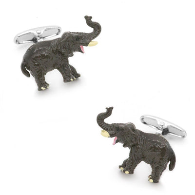 Colour Enamel Elephant Cufflinks