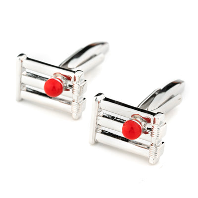 Cricket Wicket and Red Ball Cufflinks