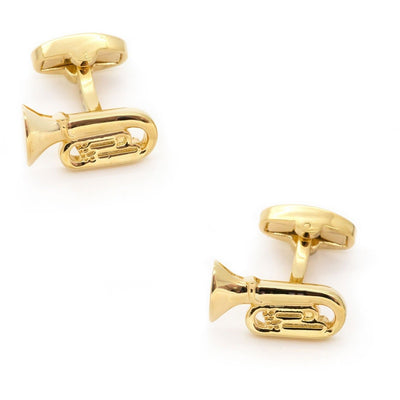 Tuba Cufflinks Gold